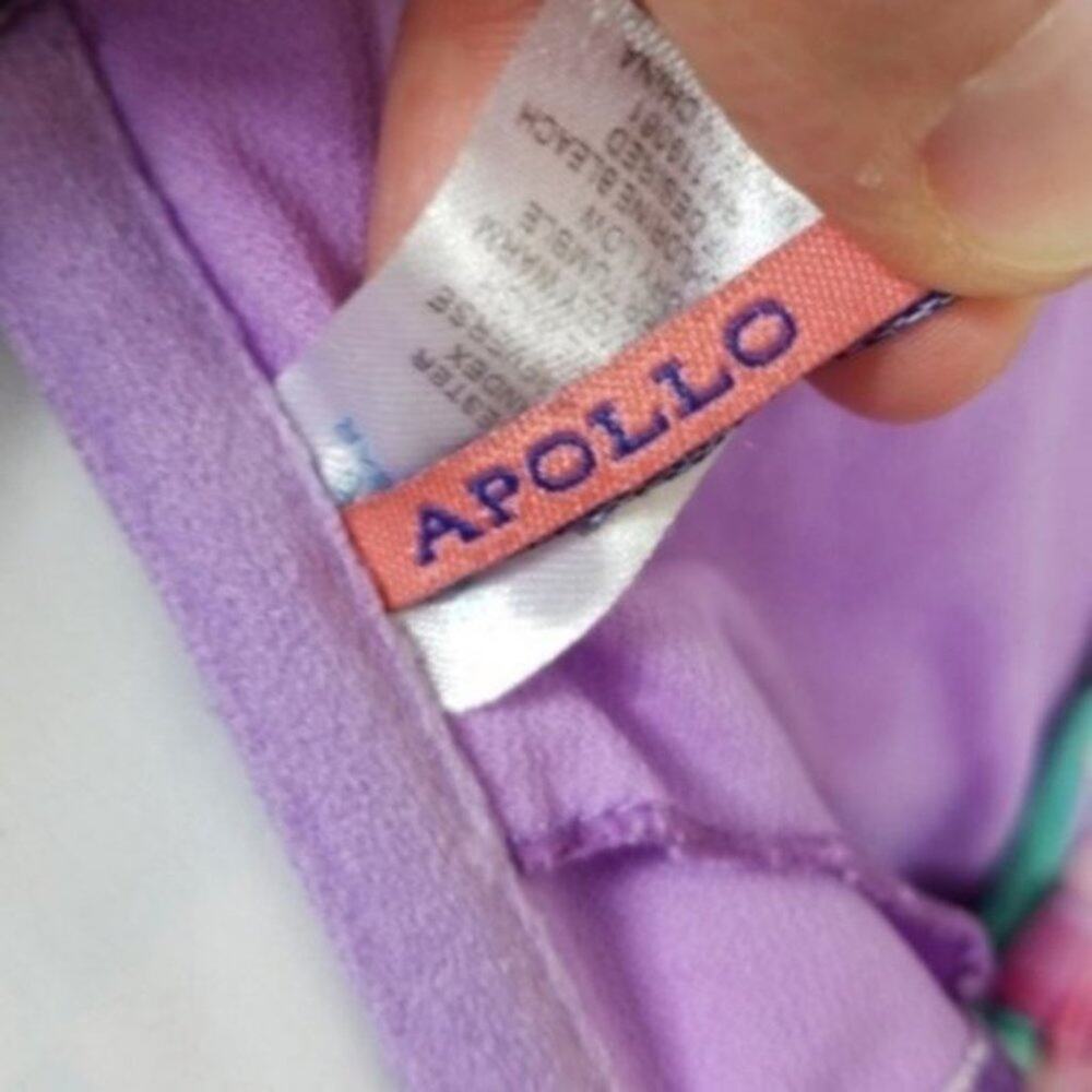 Apollo Swim Multicolor Ruffle Strappy Racerback Bikini Swim Top Women's Medium - Picture 6 of 7